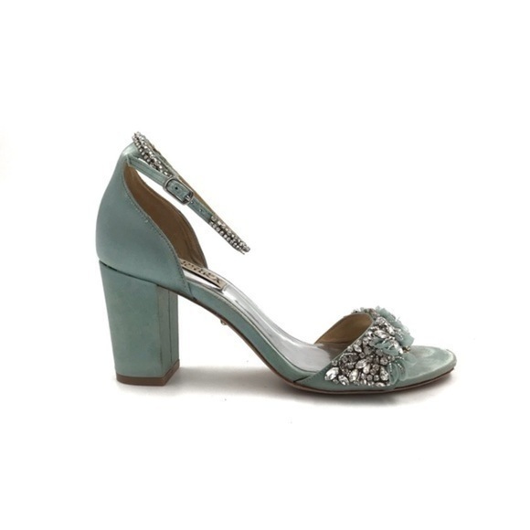 Badgley Mischka Embellished Ankle Strap Heels Size 6.5 - Picture 2 of 11